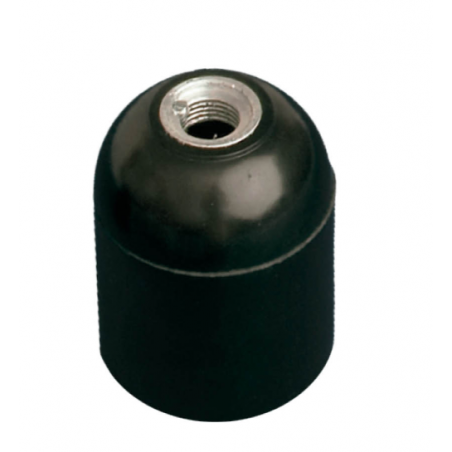 PORTALAMPARAS BAQUELITA LISO E14 NEGRO